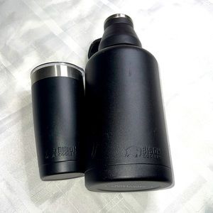 BISON BEER GROWLER - 64 OZ. STAINLESS STEEL Thermos and 20 OZ Insulated tumbler